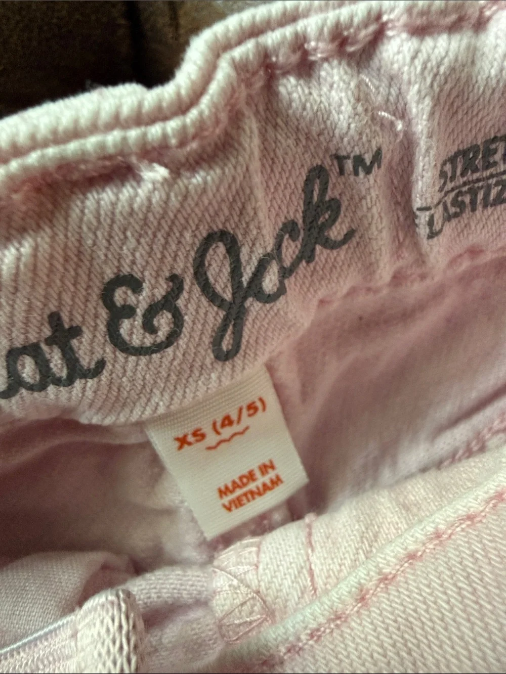 Cat & Jack Pink and Blue Frayed Denim Shorts Set size 4/5